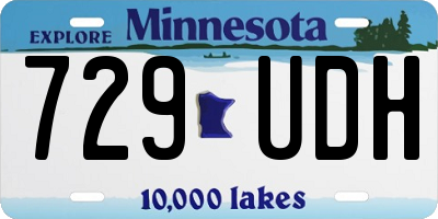 MN license plate 729UDH