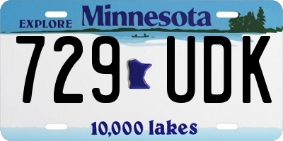 MN license plate 729UDK