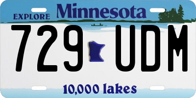 MN license plate 729UDM