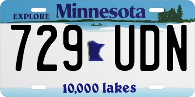 MN license plate 729UDN