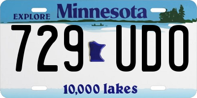 MN license plate 729UDO