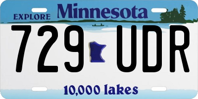 MN license plate 729UDR