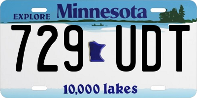 MN license plate 729UDT