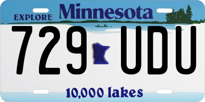 MN license plate 729UDU