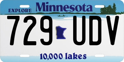 MN license plate 729UDV