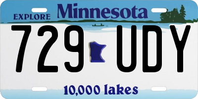 MN license plate 729UDY