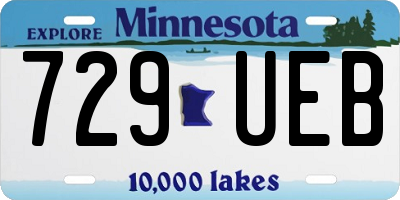 MN license plate 729UEB