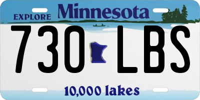 MN license plate 730LBS