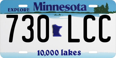 MN license plate 730LCC