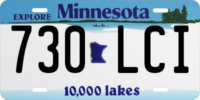 MN license plate 730LCI