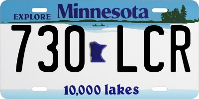 MN license plate 730LCR