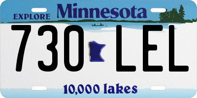 MN license plate 730LEL