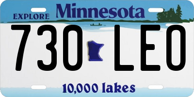 MN license plate 730LEO