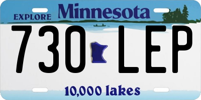 MN license plate 730LEP