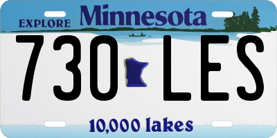 MN license plate 730LES
