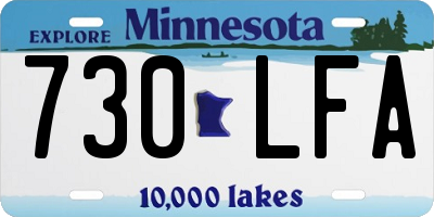 MN license plate 730LFA