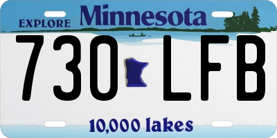 MN license plate 730LFB