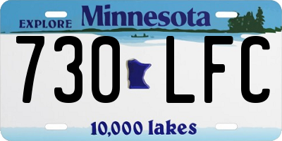 MN license plate 730LFC
