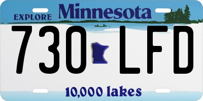 MN license plate 730LFD