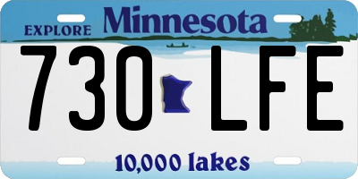 MN license plate 730LFE