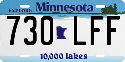 MN license plate 730LFF