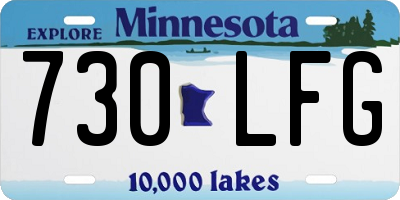 MN license plate 730LFG