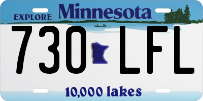 MN license plate 730LFL