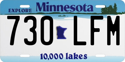 MN license plate 730LFM