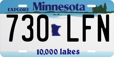 MN license plate 730LFN