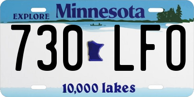 MN license plate 730LFO