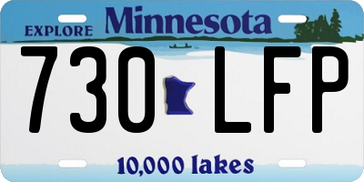 MN license plate 730LFP