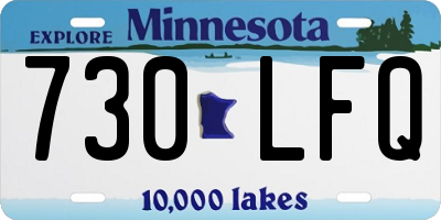 MN license plate 730LFQ