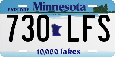 MN license plate 730LFS