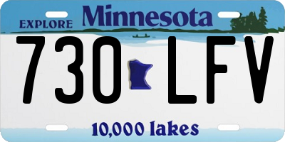 MN license plate 730LFV