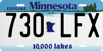 MN license plate 730LFX