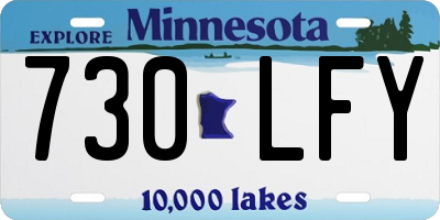 MN license plate 730LFY