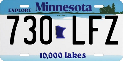 MN license plate 730LFZ