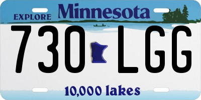 MN license plate 730LGG