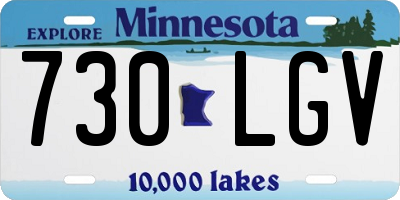 MN license plate 730LGV
