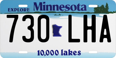 MN license plate 730LHA