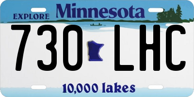 MN license plate 730LHC