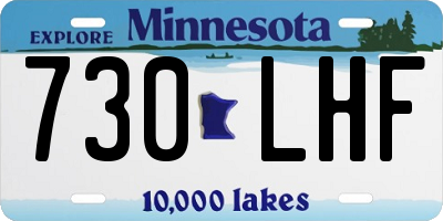 MN license plate 730LHF