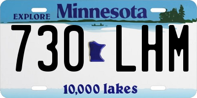 MN license plate 730LHM