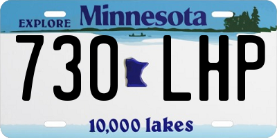 MN license plate 730LHP