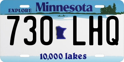 MN license plate 730LHQ