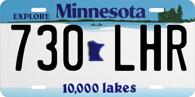 MN license plate 730LHR