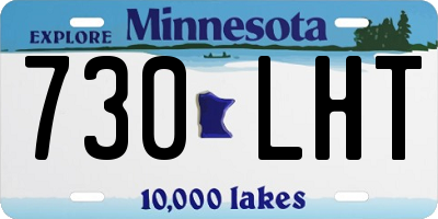 MN license plate 730LHT