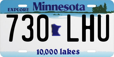 MN license plate 730LHU