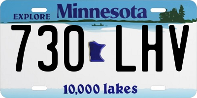 MN license plate 730LHV