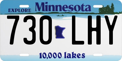 MN license plate 730LHY